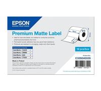 Epson Premium - Mat - 76 x 127 mm 265 étiquette(s) (1 rouleau(x) x 265 Étiquettes en forme découpée - pour Epson TM-C3400-LT; ColorWorks CW-C4000E; TM C3400, C3400BK, C3400E, C3400U, C3500