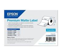 Epson Premium - Mat - 76 x 127 mm 265 étiquette(s) (1 rouleau(x) x 265 Étiquettes en forme découpée - pour Epson TM-C3400-LT; ColorWorks CW-C4000E; TM C3400, C3400BK, C3400E, C3400U, C3500 G