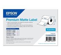 Epson Premium - Mat - 76 x 51 mm 650 étiquette(s) (1 rouleau(x) x 650 Étiquettes en forme découpée - pour Epson TM-C3400-LT; ColorWorks CW-C4000E; TM C3400, C3400BK, C3400E, C3400U, C3500