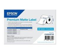 Epson Étiquettes Premium Mat – adhésif permanent en acrylique – 105 x 210 mm, 2256 étiquettes