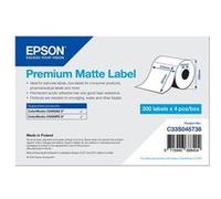 Epson Premium - Mat lisse - adhésif permanent en acrylique - blanc brillant - A4 (210 x 297 mm) 800 étiquette(s) (4 rouleau(x) x 200) Étiquettes en forme découpée - pour ColorWorks CW-C6500Ae, CW-C650
