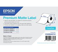 Epson – Étiquettes continues Premium Mat – adhésif permanent en acrylique – 10,2×60 m – 8 rouleaux
