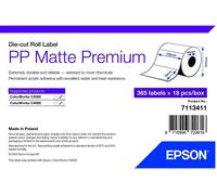 Epson Premium - polypropylène (PP) - mat - adhésif acrylique permanent - 102 x 76 mm 6570 étiquette(s) (18 rouleau(x) x 365 étiquettes prédécoupées)