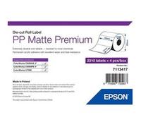 Epson Premium - Polypropylène (PP) - mat - adhésif permanent en acrylique - 102 x 51 mm 9240 étiquette(s) (4 rouleau(x) x 2310) Étiquettes en forme découpée G