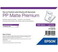 Epson Premium - Polypropylène (PP) - mat - adhésif permanent en acrylique - 203 x 152 mm 1000 étiquette(s) (1 feuille(s) x 1000 boîte - étiquettes pliées découpées avec pignons