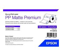 Epson Premium - Polypropylène (PP) - mat - adhésif permanent en acrylique - 76 x 51 mm 9630 étiquette(s) (18 rouleau(x) x 535 boîte - Étiquettes en forme découpée