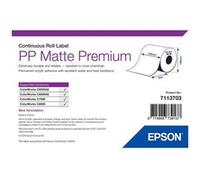 Epson Premium - Polypropylène (PP) - mat - adhésif permanent en acrylique - rouleau (10,5 cm x 55 m) 1 rouleau(x) étiquettes continues - pour ColorWorks C7500, C7500G, C8000e (BK), C8000e (MK), CW-C60