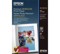 Epson Premium Semigloss Photo Paper - Semi-lustré - A4 (210 x 297 mm) 20 feuilles Papier photo - pour EcoTank ET-2750, 2751, 2756, 2850, 2851, 2856, 4750, 4850 ; Expression Home HD XP-15000