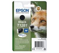 Epson Cartouche d'encre d'origine T1281 Renard Noir pour S22 SX125 SX130 SX230 SX235W SX420W