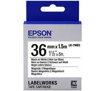EPSON Ruban LK-7WB2 Magnétique Noir/Blanc 36/1,5 G