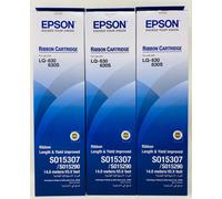 Epson S015307 Bande Original Noir Pour Epson LQ-630/LQ-630S ( X 3 Pièces)