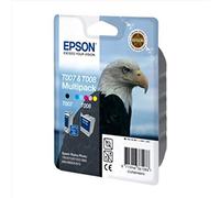 Epson T007 + T008 Twin Pack Cartouche d'encre d'origine 1 x noir, couleur (cyan, magenta, jaune)