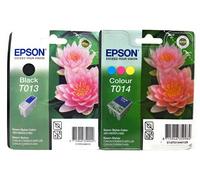 Epson T013+T014 Cartouche Originale Noir+Couleur Stylus C20/C40 Stylus Color 480