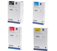 Epson T04A1, T04A2, T04A3, T04A4 XXL Cartouches d'encre Originales Noir, Cyan, Jaune, Magenta Multipack pour Workforce-Pro WF-C8190, WF-C8610, WF-C8690