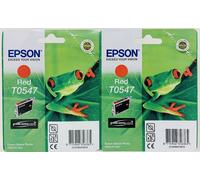 Epson T0547 Cartouche D'Origine Rouge STYLUS PHOTO R800 / R1800 X 2PZ