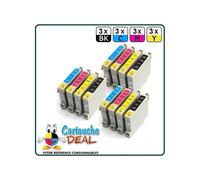 EPSON T0556 : Lot 12 cartouches compatible Stylus Photo R240 R245 RX420 RX425 RX520 T0551 T0552 T0553 T0554