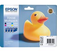Epson T0556 Multipack - 32 ml - noir, jaune, cyan, magenta - original - blister - cartouche d'encre - pour Stylus Photo R240, R245, RX420, RX425, RX520 Couleur G