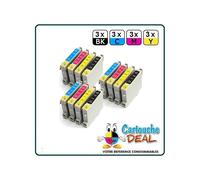 EPSON T0615 : Lot 12 cartouches compatible Stylus D58 D68 D88 DX3800 DX3850 DX4200 DX4250 DX4800 DX4850 T0611 T0612 T0613 T0614