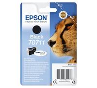 Epson T0711 Guépard Noir, Cartouche d'encre d'origine, D78 D120 DX4000 DX5000 DX6000 DX7400 DX8400 DX9400F S20 S21 SX100 SX105 SX110 SX200 SX210 SX215 SX400 SX410 SX510W SX600FW BX300F B40W BX600FW