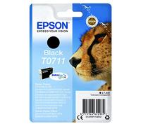 Epson T0711 Guépard Noir, Cartouche d'encre d'origine, D78 D120 DX4000 DX5000 DX6000 DX7400 DX8400 DX9400F S20 S21 SX100 SX105 SX110 SX200 SX210 SX215 SX400 SX410 SX510W SX600FW BX300F B40W BX600FW