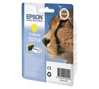 Epson T0714 - 5.5 ml - jaune - original - blister - cartouche d'encre - pour Stylus DX9400, SX115, SX210, SX215, SX218, SX415, SX515, SX610; Stylus Office BX310, BX610