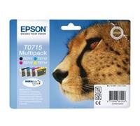Epson T0715 Cartouche d'encre d'origine DURABrite Ultra Multipack Noir, Cyan, Magenta, Jaune G