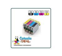EPSON T0715 :Lot 4 cartouches compatible Stylus DX4000 DX4050 DX4400 DX4450 DX5000 DX5050 DX6000 DX6050 T0711 T0712 T0713 T0714