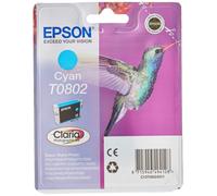 Epson T0802 Cyan Hummingbird Genuine Ink, Claria Photo HD Ink Cartridge