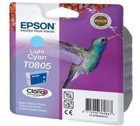 Epson T0805 - 7.4 ml - cyan clair - original - blister - cartouche d'encre - pour Stylus Photo P50, PX650, PX660, PX700, PX710, PX720, PX730, PX800, PX810, PX820, PX830 NOIR G
