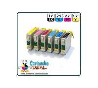 EPSON T0807 : Lot 6 cartouches compatible Stylus Photo R217 R265 R285 R360 RX560 RX585 RX685