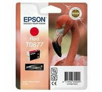 Epson T0877 Cartouche d'encre d'origine UltraChrome Hi-Gloss2 Rouge