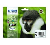 Epson T08954010 Lot de 4 cartouches d'encre originales pour imprimante Stylus Office BX300F Noir/cyan/magenta/jaune