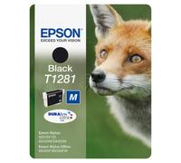 Epson T1281 ''renard'' Cartouche d'encre originale DURABrite Ultra C13T12814012 - Noir