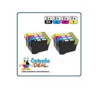 EPSON T1285 : Lot 8 cartouches compatible Stylus SX420W SX425W SX430W SX435W SX438W SX440W SX445W - T1281 T1282 T1283 T1284