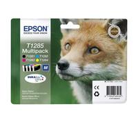 Epson T1285 Multipack - Pack de 4 - noir, jaune, cyan, magenta - original - emballage coque avec alarme radioélectrique/ acoustique - cartouche d'encre - pour Stylus S22, SX130, SX230, SX235...