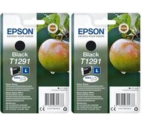 Epson T1291 Pomme Noir, Cartouche d'encre d'origine, WF-3010DW WF-3520DWF WF-3530DTWF WF-3540DTWF WF-7015 WF-7515 WF-7525 BX305F BX310FN BX320FW BX525WD BX535WD BX625FWD BX635FWD BX925FWD BX935FWD