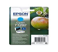 Epson T1292 Pomme Cyan, Cartouche d'encre d'origine, WF-3010DW WF-3520DWF WF-3530DTWF WF-3540DTWF WF-7015 WF-7515 WF-7525 BX305F BX310FN BX320FW BX525WD BX535WD BX625FWD BX635FWD BX925FWD BX935FWD