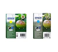Epson T1294 Cartouche d'encre d'origine Durabrite Ultra Jaune & T1292 Cartouche d'encre d'origine Durabrite Ultra Cyan Amazon Dash Replenishment est prêt