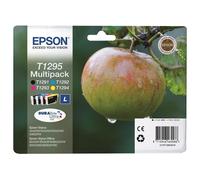 Epson T1295 Multipack - Pack de 4 - 32.2 ml - noir, jaune, cyan, magenta - original - blister avec alarme sonore - cartouche d'encre - pour Stylus SX230, SX235, SX430, SX438; WorkForce WF-3010, 3520, 