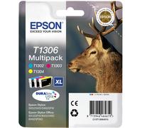Epson Stag Multipack "Cerf" (T1306) - Encre DURABrite Ultra C, M, J (XL)