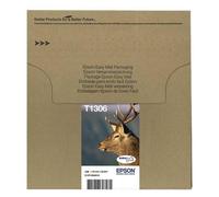 Epson T1306XL Stag Genuine High Yield Multipack, Eco-Friendly Packaging, 3-colours DURABrite Ultra Ink Cartridges