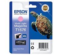 Epson T1576 Cartouche d'encre d'origine Vivid Magenta Clair Amazon Dash Replenishment est prêt