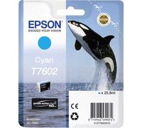 Epson T7602 - 26 ml - cyan - original - sous blister - cartouche d'encre