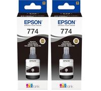 Epson - T774 - Bouteille d'encre pigmentée - 140 ML - Noir (Lot de 2)