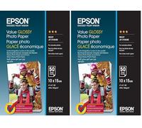 Epson Value C13S400038 Papier Photo 10 x 15 cm Blanc (Lot de 2)