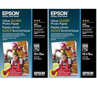 Epson Value C13S400039 Papier Photo 10 x 15 cm Blanc (Lot de 2)