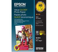 Epson Value Glossy Photo Paper - 10x15cm - 2x 20 Feuilles (BOGOF)