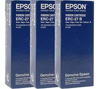 Epson Véritable Erc-27B-3 Cartouche Ruban pour imprimantes Pos: Tm-290 / Tm-U295 M-290 - Lot de 3 1 Noir