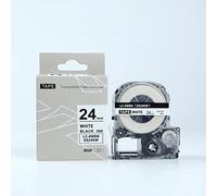 EPSON24mm LC-6WBN Ruban adhésif pour étiquette Noir sur blanc 8 m 24 mm LW900 500 700