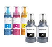 EPT102 Bouteilles d'encre Multipack Compatible pour ET-2700 ET-2750 ET-2756 ET-2850 ET-2851 ET-2856 ET-2956 ET-2959 ET-3750 ET-3850 ET-3950 ET-3956 ET-4750 ET-4850 ET-4856 ET-4950 ET-15000 (Lot de 5)